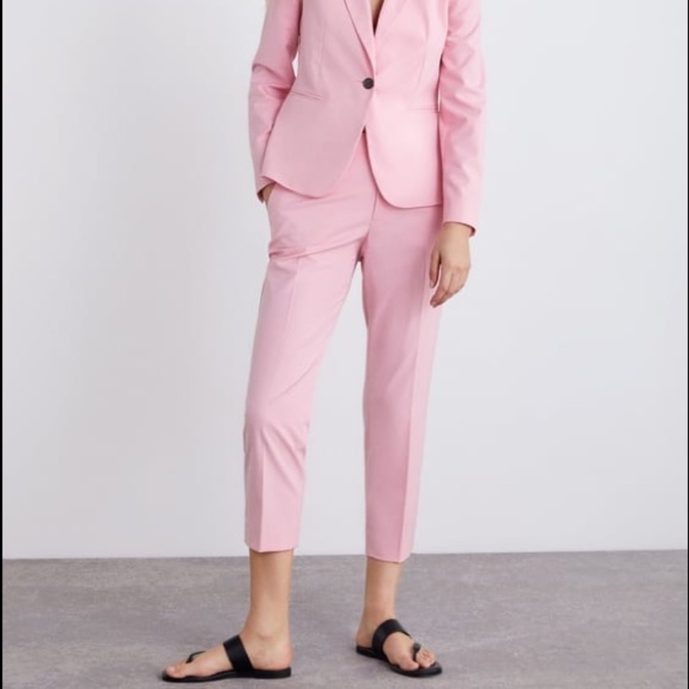Zara CIGARETTE SKINNY MID-RISE PANTS W/ POCKETS